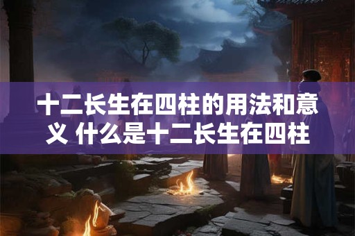 十二长生在四柱的用法和意义 什么是十二长生在四柱的作用