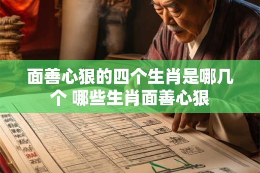 面善心狠的四个生肖是哪几个 哪些生肖面善心狠