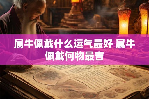 属牛佩戴什么运气最好 属牛佩戴何物最吉