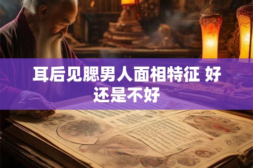 耳后见腮男人面相特征 好还是不好