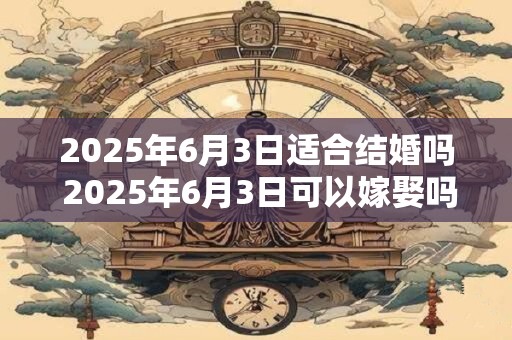 2025年6月3日适合结婚吗 2025年6月3日可以嫁娶吗