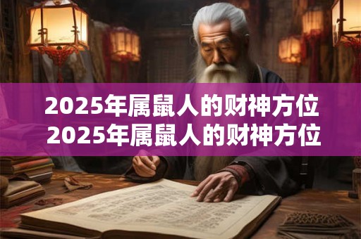 2025年属鼠人的财神方位 2025年属鼠人的财神方位是哪里