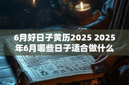 6月好日子黄历2025 2025年6月哪些日子适合做什么