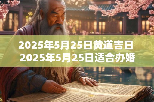 2025年5月25日黄道吉日 2025年5月25日适合办婚礼吗