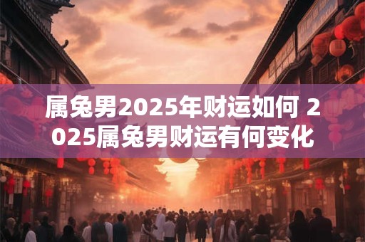 属兔男2026年财运如何 2026属兔男财运有何变化
