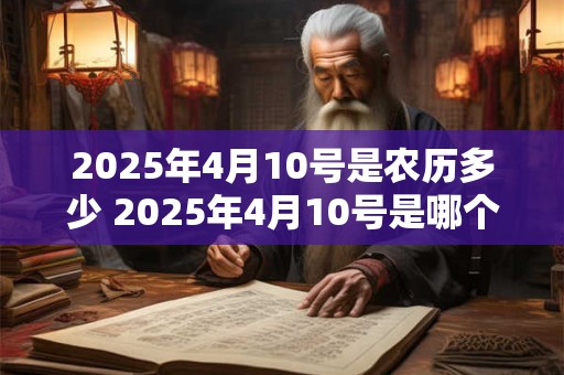 2025年4月10号是农历多少 2025年4月10号是哪个农历