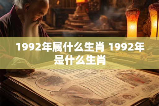 1992年属什么生肖 1992年是什么生肖