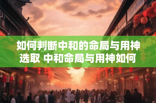 如何判断中和的命局与用神选取 中和命局与用神如何选择