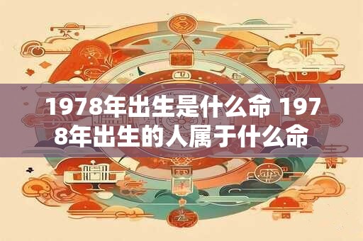 1978年出生是什么命 1978年出生的人属于什么命