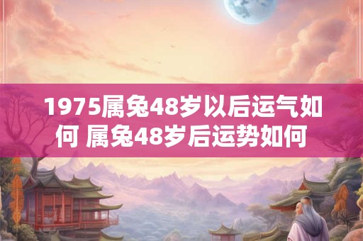 1975属兔48岁以后运气如何 属兔48岁后运势如何