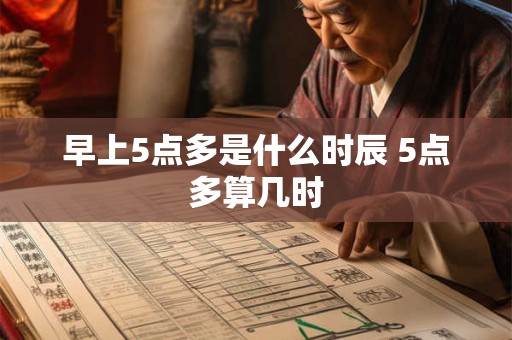 早上5点多是什么时辰 5点多算几时