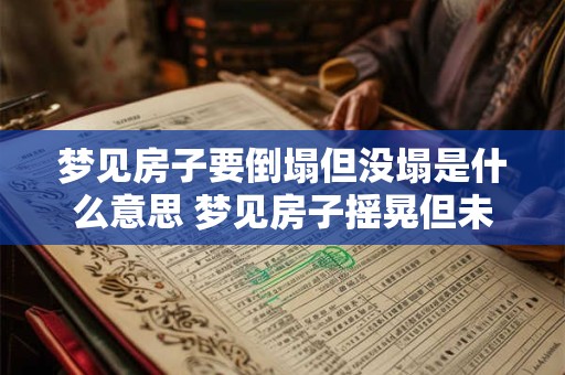 梦见房子要倒塌但没塌是什么意思 梦见房子摇晃但未倒塌的象征