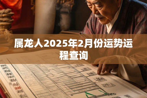 属龙人2025年2月份运势运程查询