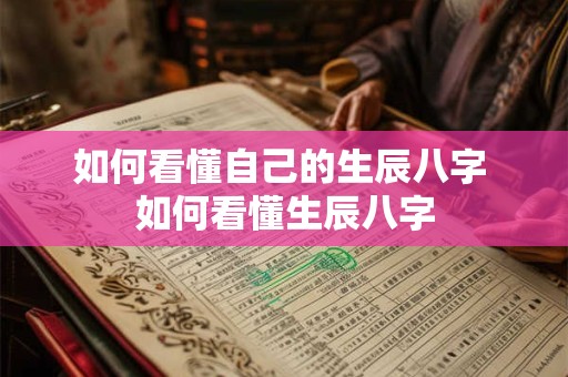 如何看懂自己的生辰八字 如何看懂生辰八字