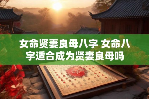 女命贤妻良母八字 女命八字适合成为贤妻良母吗