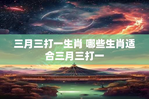 三月三打一生肖 哪些生肖适合三月三打一