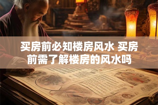 买房前必知楼房风水 买房前需了解楼房的风水吗