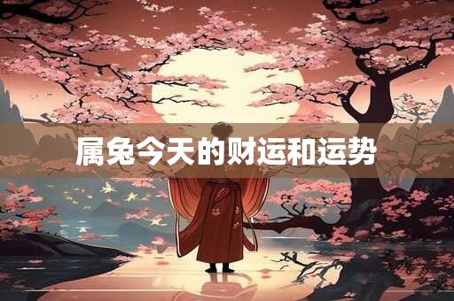 属兔今天的财运和运势
