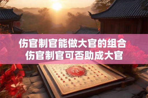 伤官制官能做大官的组合 伤官制官可否助成大官