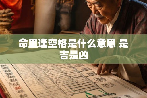 命里逢空格是什么意思 是吉是凶