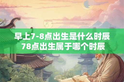 早上7-8点出生是什么时辰 78点出生属于哪个时辰