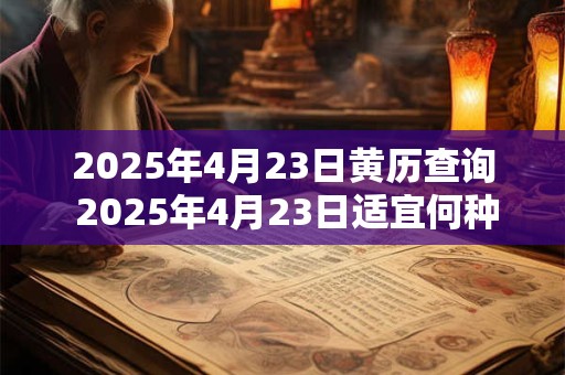 2025年4月23日黄历查询 2025年4月23日适宜何种行业发展