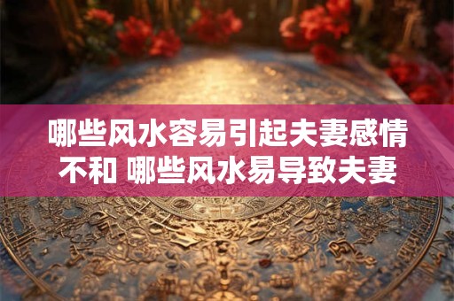哪些风水容易引起夫妻感情不和 哪些风水易导致夫妻不和