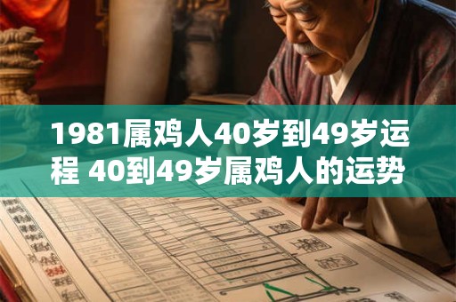 1981属鸡人40岁到49岁运程 40到49岁属鸡人的运势如何