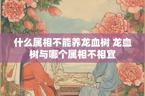 什么属相不能养龙血树 龙血树与哪个属相不相宜