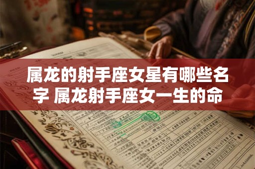 属龙的射手座女星有哪些名字 属龙射手座女一生的命运
