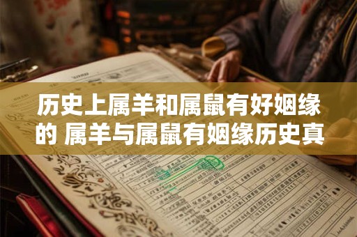 历史上属羊和属鼠有好姻缘的 属羊与属鼠有姻缘历史真相揭秘
