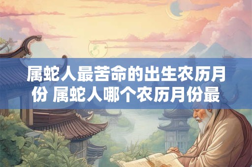 属蛇人最苦命的出生农历月份 属蛇人哪个农历月份最苦命