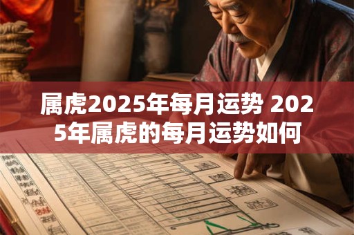 属虎2025年每月运势 2025年属虎的每月运势如何