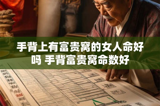 手背上有富贵窝的女人命好吗 手背富贵窝命数好