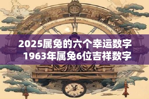 2025属兔的六个幸运数字  1963年属兔6位吉祥数字