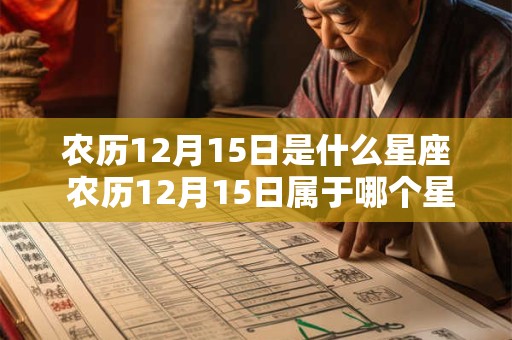 农历12月15日是什么星座 农历12月15日属于哪个星座