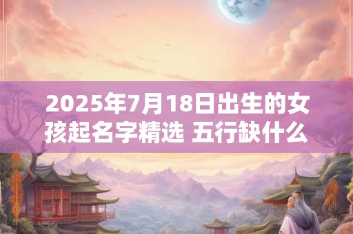 2025年7月18日出生的女孩起名字精选 五行缺什么