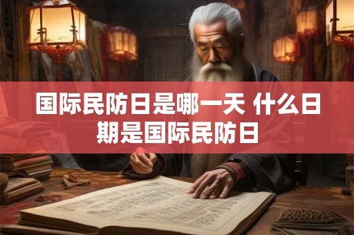 国际民防日是哪一天 什么日期是国际民防日