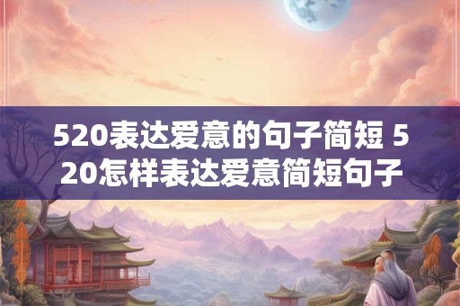 520表达爱意的句子简短 520怎样表达爱意简短句子