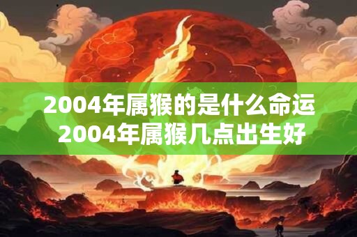 2004年属猴的是什么命运 2004年属猴几点出生好