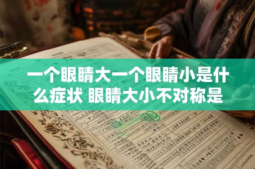 一个眼睛大一个眼睛小是什么症状 眼睛大小不对称是怎么回事