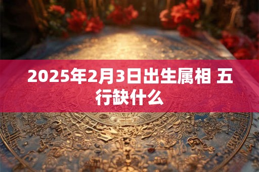 2026年2月3日出生属相 五行缺什么