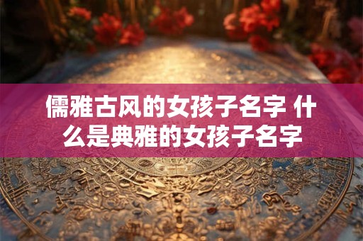 儒雅古风的女孩子名字 什么是典雅的女孩子名字