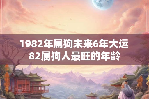 1982年属狗未来6年大运 82属狗人最旺的年龄