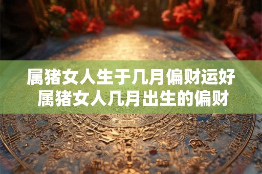 属猪女人生于几月偏财运好 属猪女人几月出生的偏财运强