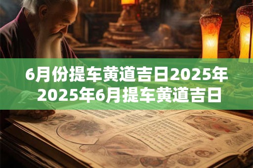 6月份提车黄道吉日2025年 2025年6月提车黄道吉日是哪天