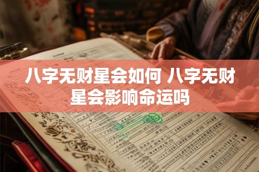 八字无财星会如何 八字无财星会影响命运吗