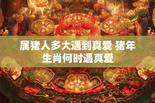 属猪人多大遇到真爱 猪年生肖何时遇真爱