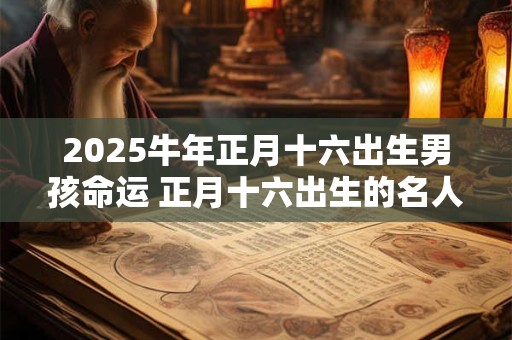 2025牛年正月十六出生男孩命运 正月十六出生的名人