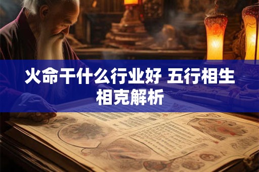 火命干什么行业好 五行相生相克解析